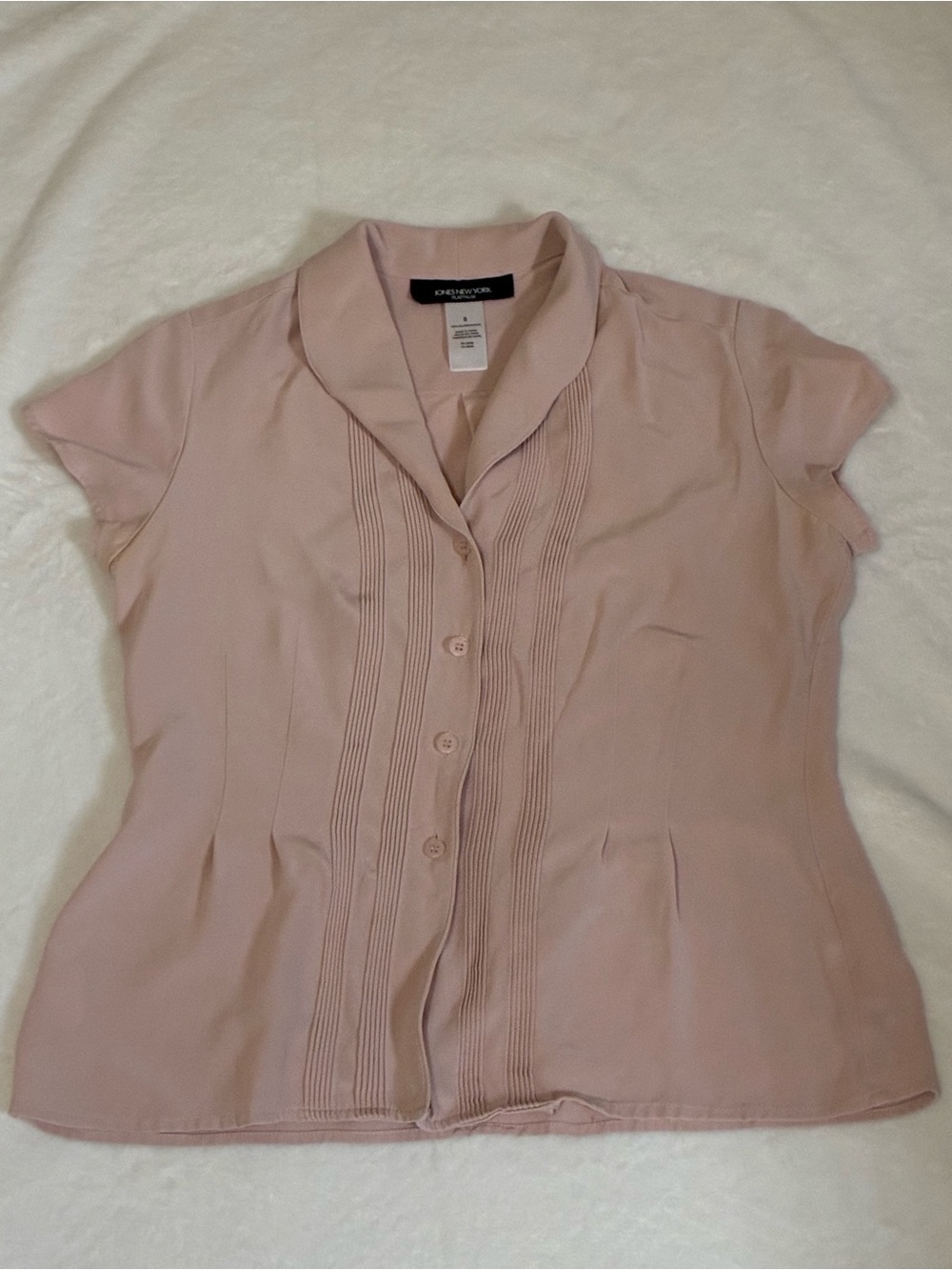 Blush Pink Business Blouse - Size 8 - Jones New York Platinum